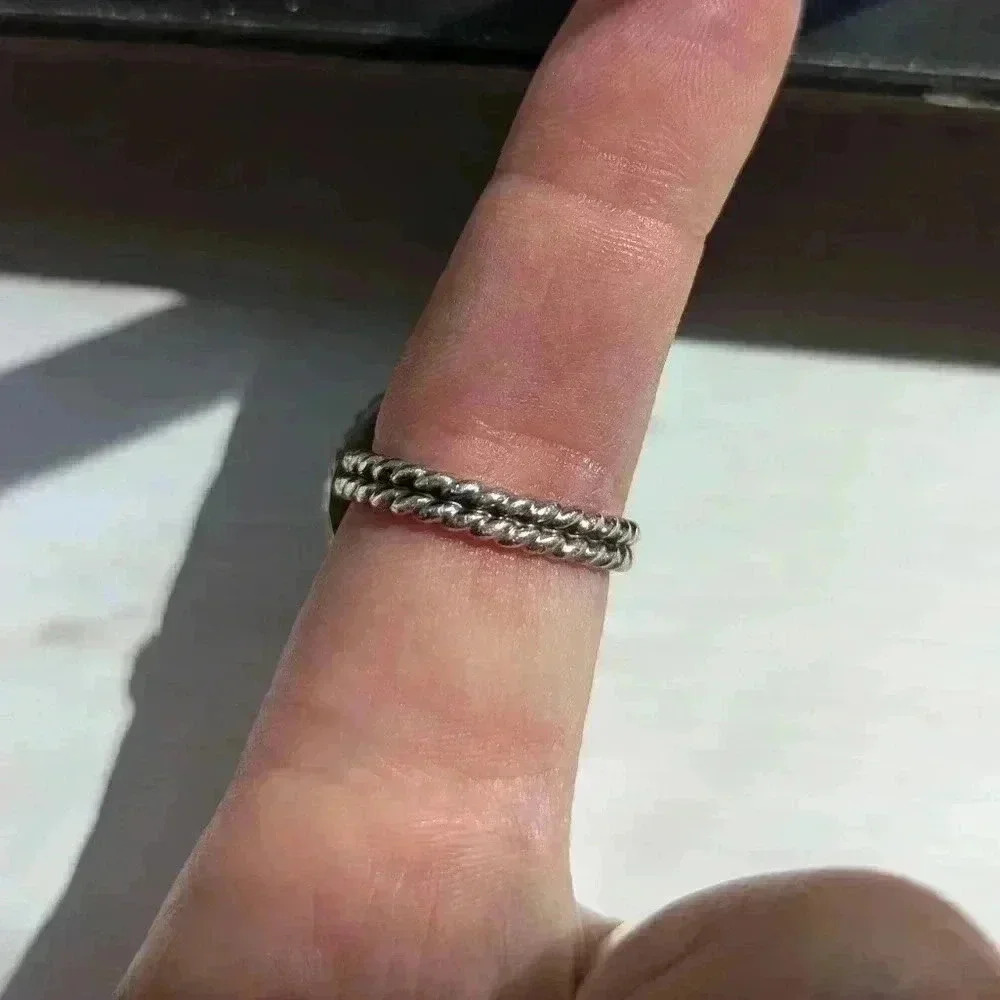 Handmade 925 citrine and amethyst ring - Picture 3 of 4